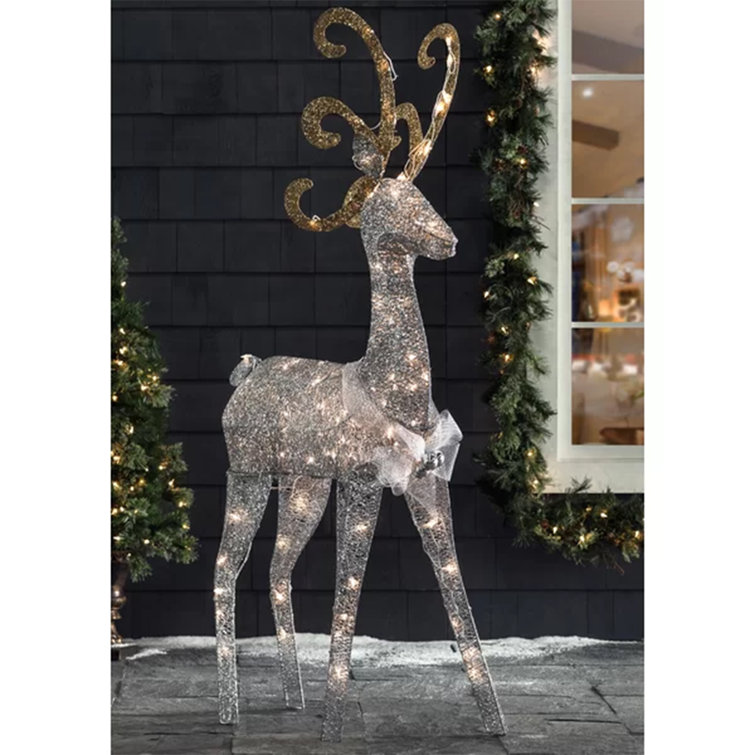 Crystal Standing Deer Christmas Decoration Lighted Display & Reviews